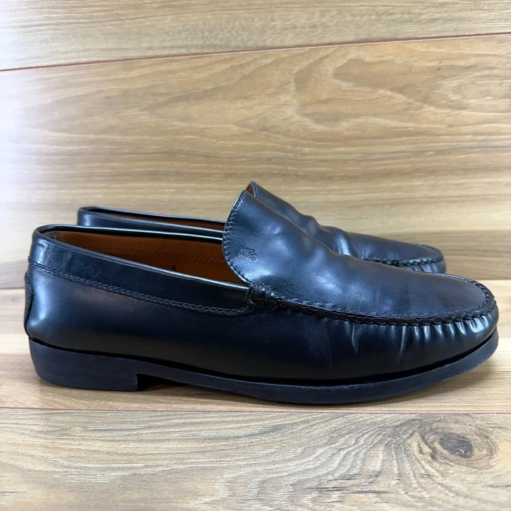 Tod's City Gommino Driving Penny‎ Loafers Mens US 8 Black Modern Business Casual